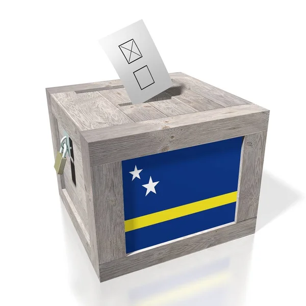 Elección Concepto Votación Urna Bandera Nacional — Foto de Stock