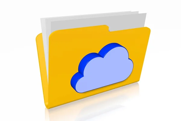 Obrázek Složky Dokumenty Cloud Computingu — Stock fotografie