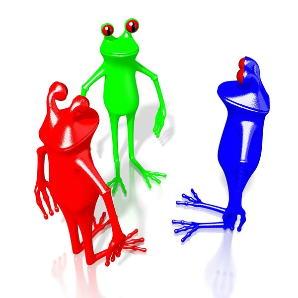 Rgb 파란색 색상에서 개구리 — 스톡 사진