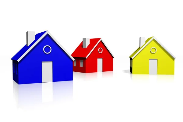 Häuser Formen Kauf Verkauf Miete Konzept — Stockfoto