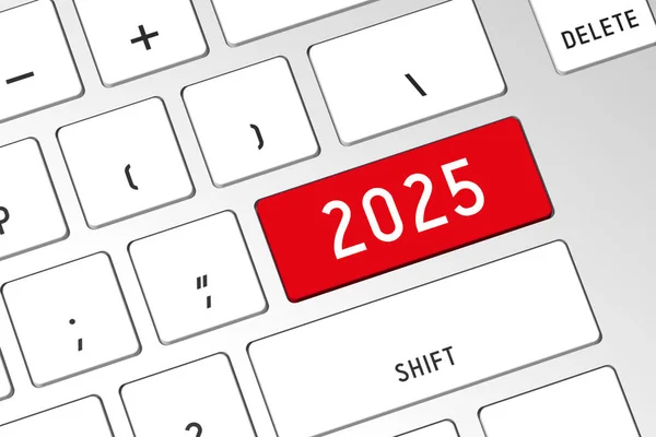 2025 Computer Keyboard — Stock Photo, Image