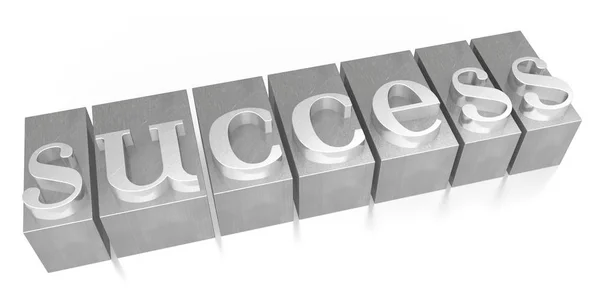 Success Letterpress Typographical Concept White Background — Stock Photo, Image