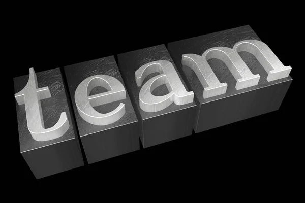 Team Concept Typographical Concept Black Background — Stock Photo, Image