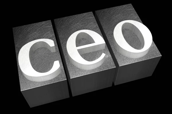 Concepto Ceo Concepto Tipográfico Fondo Negro — Foto de Stock