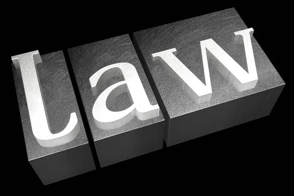 Hukuk Kavramı Tipografik Kavramı Siyah Arka Plan — Stok fotoğraf