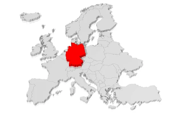 Kaart Duitsland Illustratie — Stockfoto