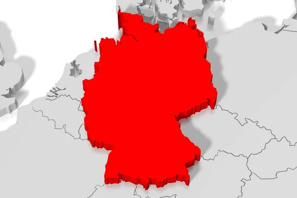 Mapa Alemanha Ilustração — Fotografia de Stock