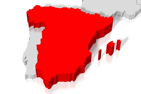 Карта Испания Иллюстрация — стоковое фото