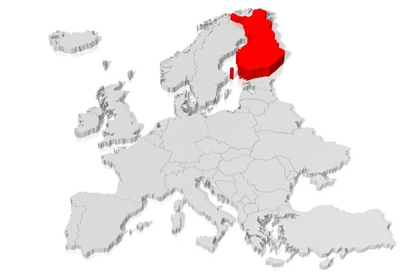 Mapa Finlandia Ilustración — Foto de Stock