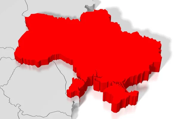 Mapa Ucrania Ilustración —  Fotos de Stock