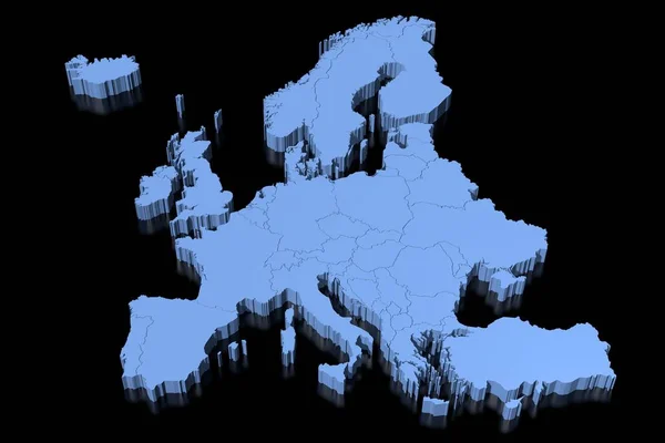 Mapa Europa Ilustração — Fotografia de Stock