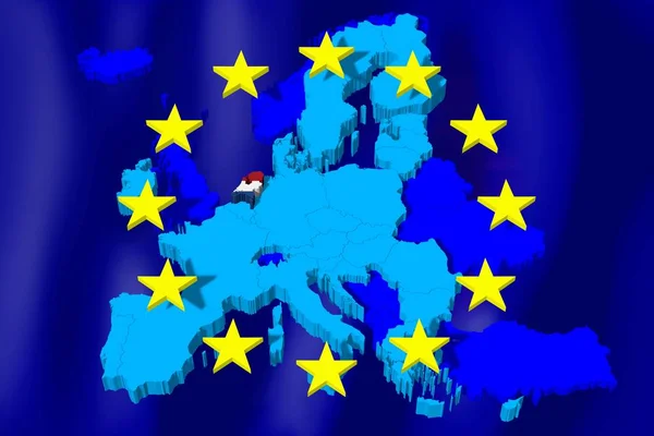 Карта Европейского Союза Нидерланды — стоковое фото