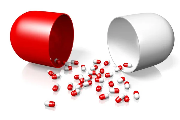 Tabletták Kábítószer Illusztráció — Stock Fotó