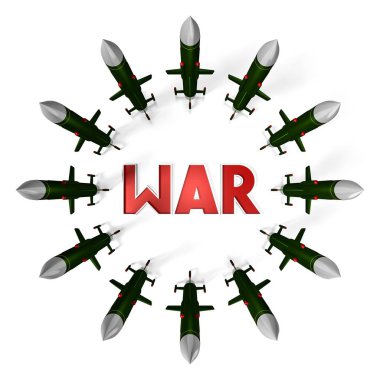 3D füze - nükleer savaş başlığı - savaş kavramı