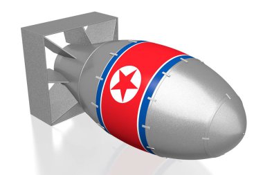 Kuzey Kore, atom bombası - 3d çizim