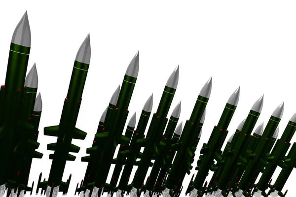 Missiles Nuclear Warheads Isolated White Background — Stock Photo, Image