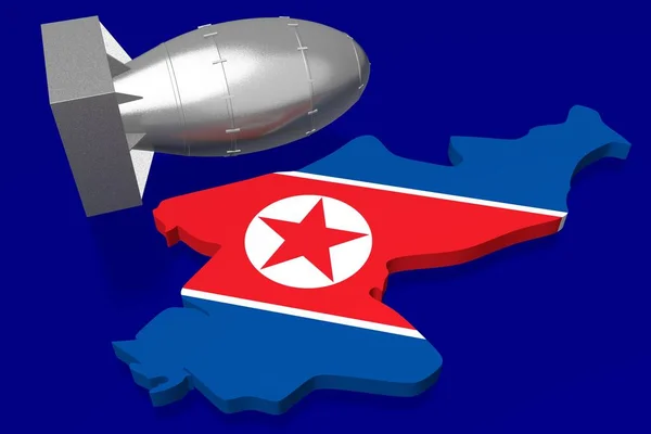 Північна Корея Ядерна Бомба — стокове фото