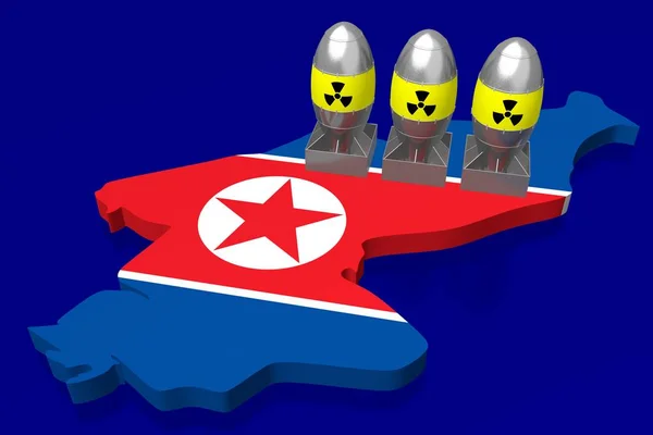 Észak Korea Nukleáris Bombák — Stock Fotó