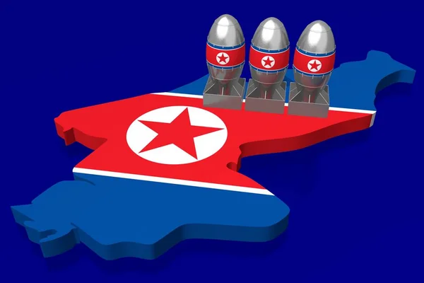 North Korea Nuclear Bombs — Stock Photo, Image