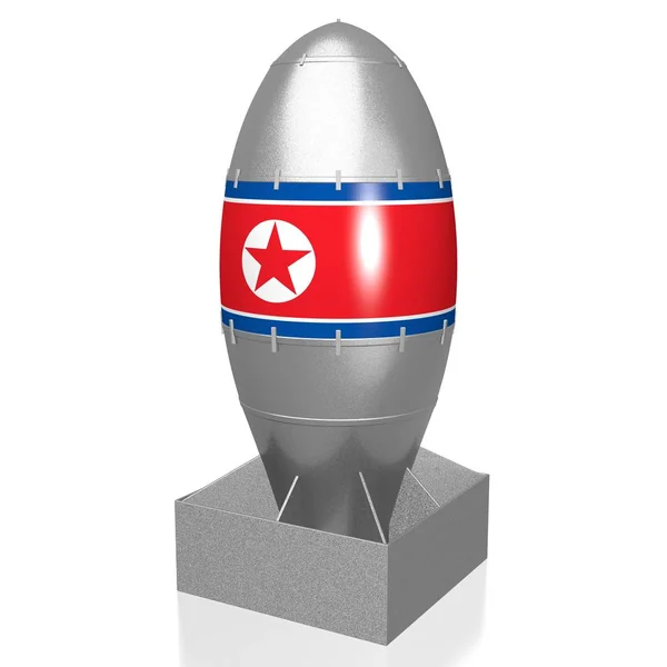 Noord Korea Atoombom Illustratie — Stockfoto
