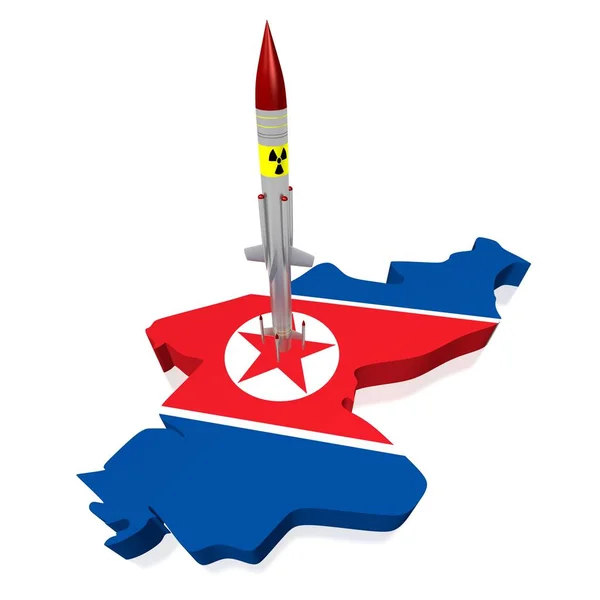 Noord Korea Raket Illustratie — Stockfoto