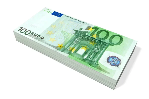 100 Euro Pile Money — Stock Photo, Image