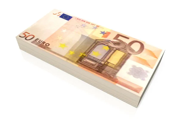 Euro Currency Stacked Money — Stock Photo, Image