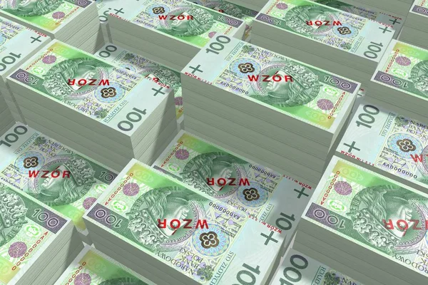 Dinero 100 Pln Zloty Pulido —  Fotos de Stock