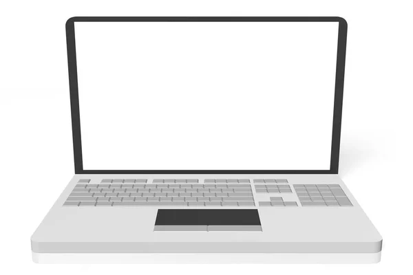 Φορητό Υπολογιστή Που Απομονώνονται Λευκό Φόντο — Φωτογραφία Αρχείου