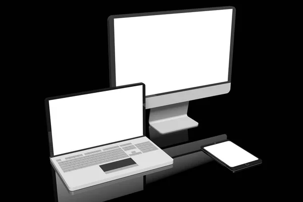 Laptop Computer Und Tablet — Stockfoto