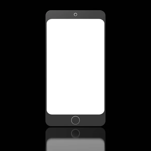 Mobile Phone Isolated Black Background — Stock Photo, Image