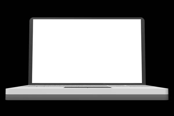 Laptop Isolated Black Background — Stock Photo, Image