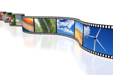 3D film kaset illüstrasyon