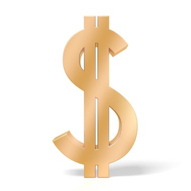 Dolar işareti - 3d çizim