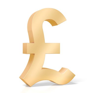 Pound - 3d illüstrasyon işareti