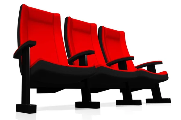 Movie Theater Siedzenia — Zdjęcie stockowe