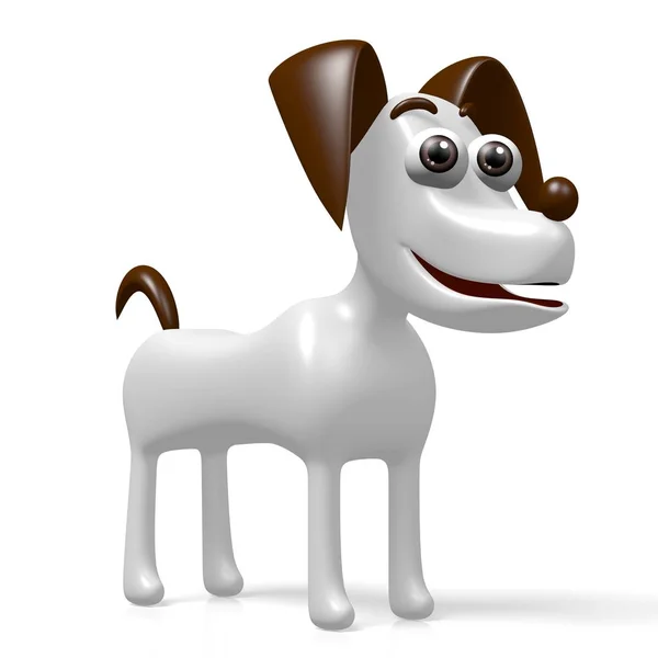 Hond Geïsoleerd Witte Achtergrond — Stockfoto