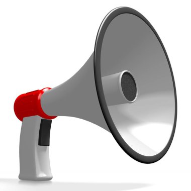 3D megafon - duyuru gibi konular için büyük iletişim vb.