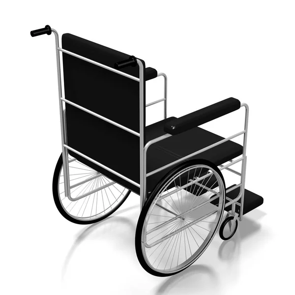 Αναπηρική Καρέκλα Απομονώνονται Λευκό Φόντο — Φωτογραφία Αρχείου