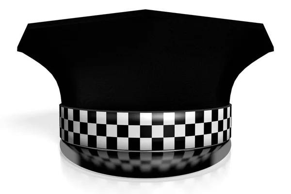 Cappello Polizia Isolato Sfondo Bianco — Foto Stock