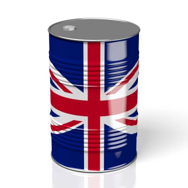 3D petrol varil / bayrak İngiltere / Birleşik Krallık (Uk)