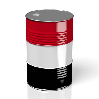 3D petrol varil / bayrak Yemen