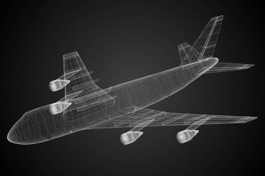 3D jet uçağı - illüstrasyon