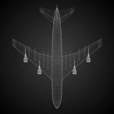 3D jet uçağı - illüstrasyon