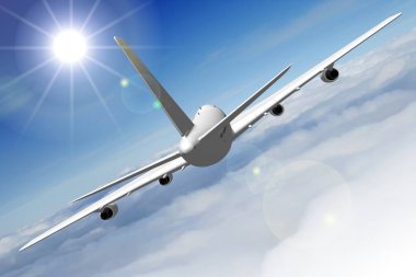 3D jet yolcu uçağı