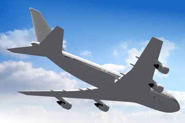 3D jet yolcu uçağı