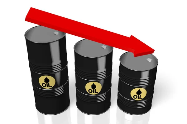 Indústria Petrolífera Gráfico Crise — Fotografia de Stock