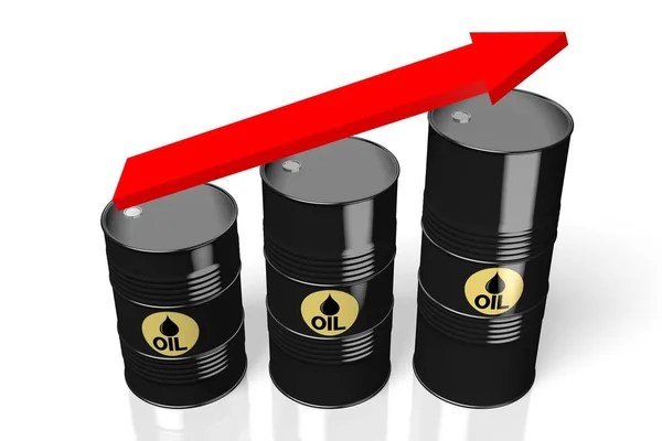 Indústria Petróleo Gasolina Gráfico Crescimento — Fotografia de Stock