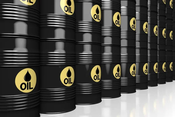 Poços Petróleo Conceito Indústria Combustível — Fotografia de Stock