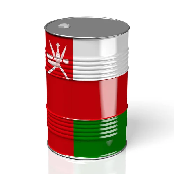 Olie Vat Vlag Van Oman — Stockfoto
